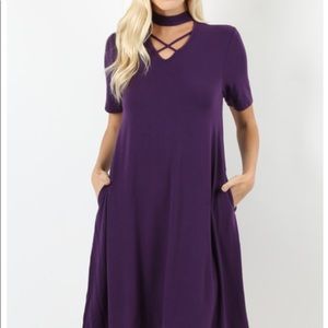 Purple dress with pockets